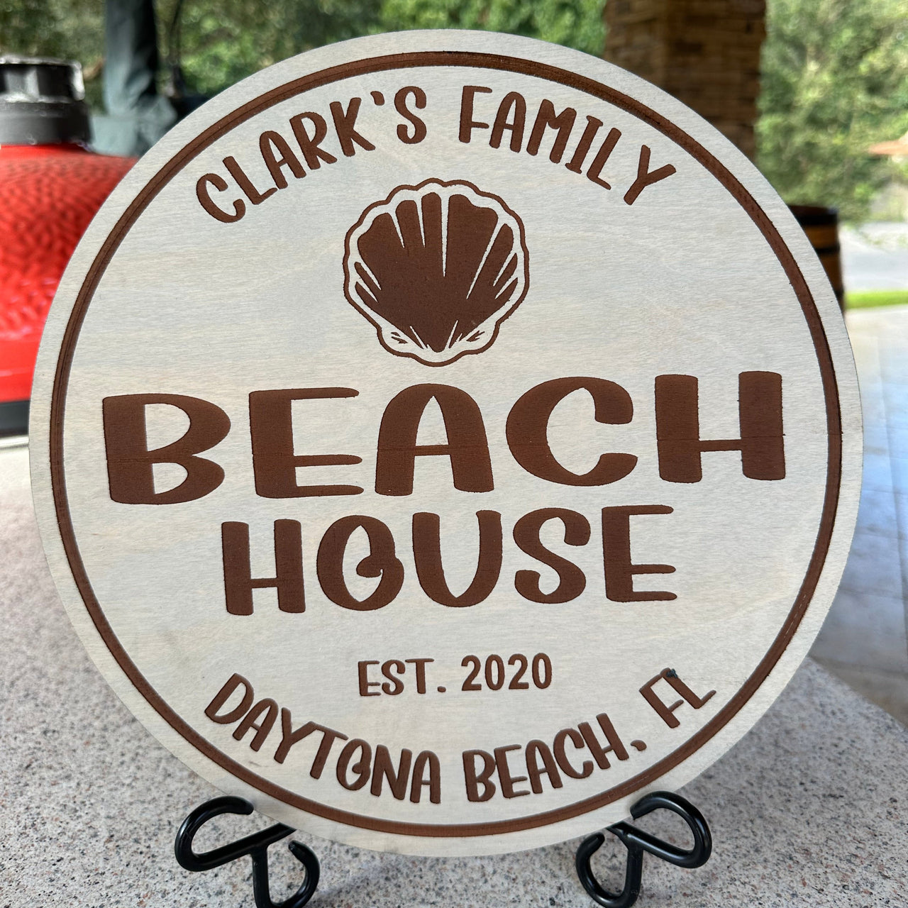 Custom Beach House- Simply Carved Wood Sign