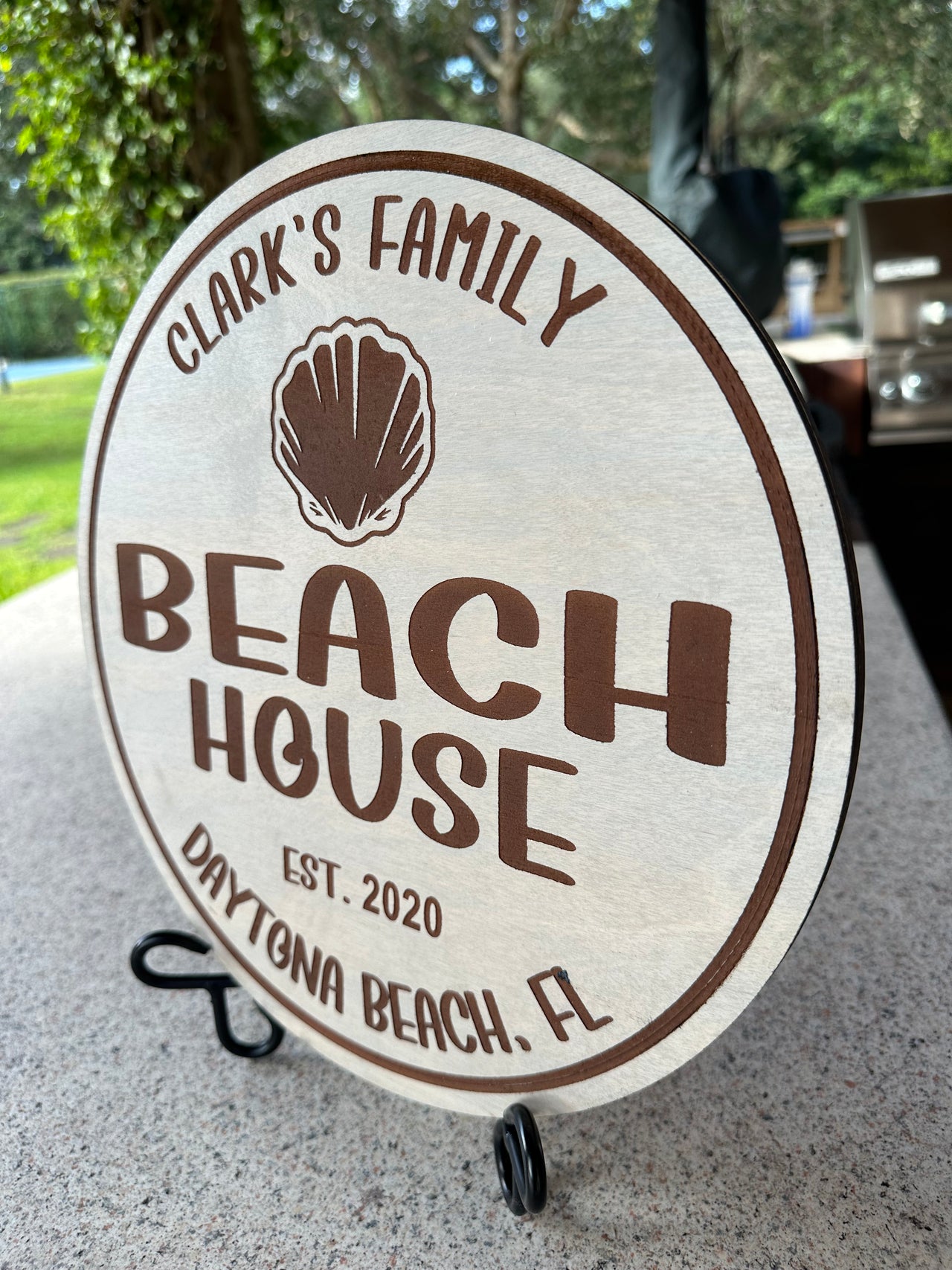 Custom Beach House- Simply Carved Wood Sign