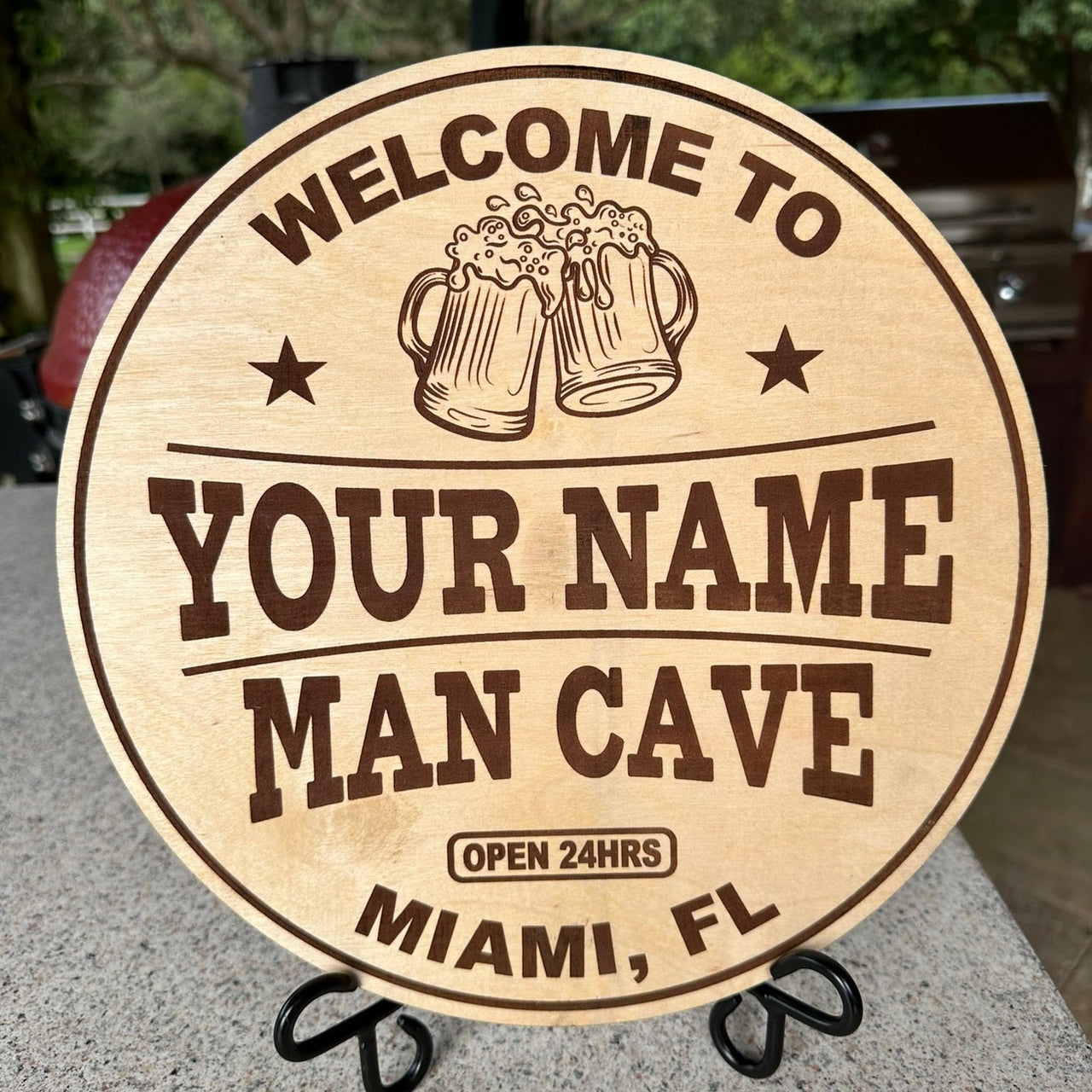 Man Cave- Simply Carved Wood Sign