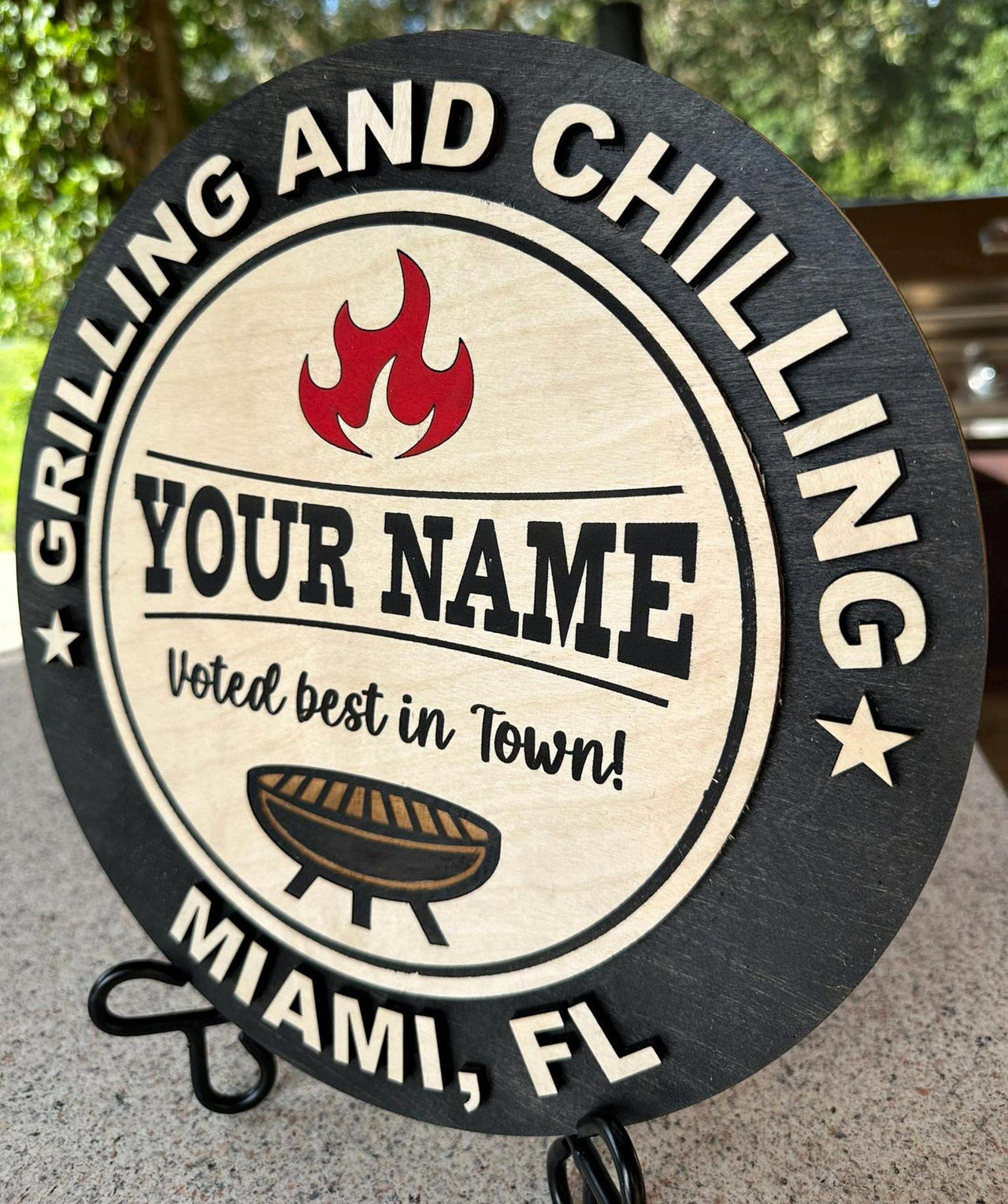 Grilling & Chilling- Carved & Crafted Wood