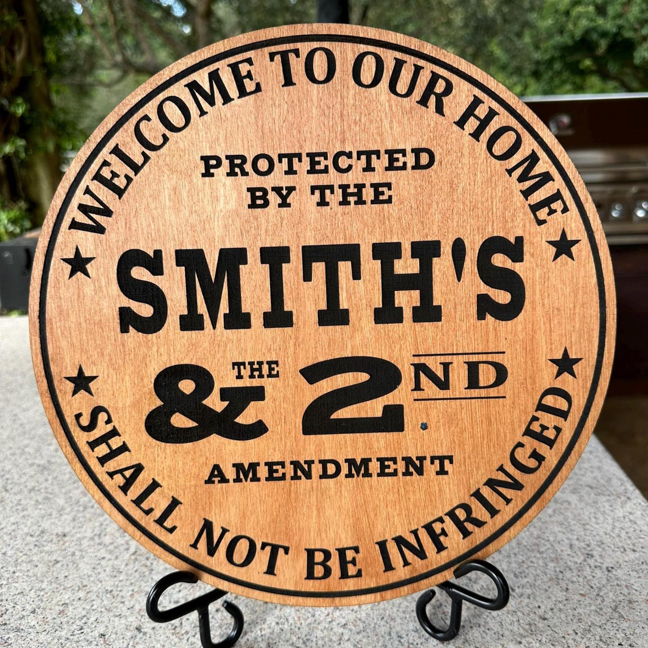 2nd Amendment- Simply Carved Wood Sign