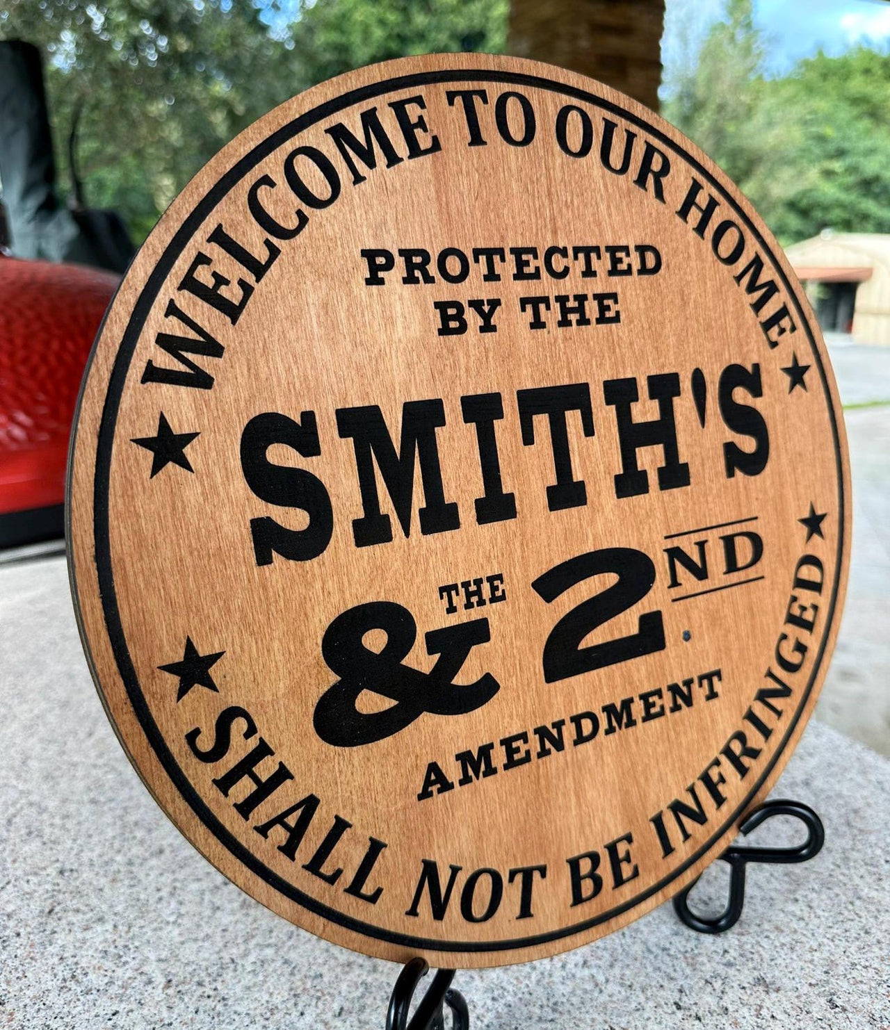 2nd Amendment- Simply Carved Wood Sign