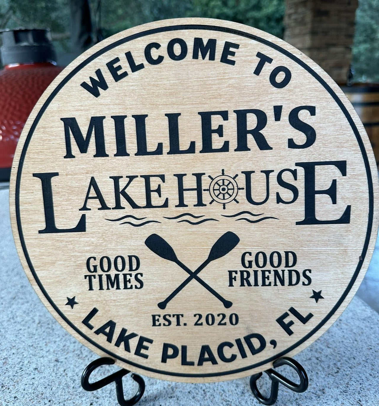 Welcome To Our Lakehouse- Simply Carved Wood Sign