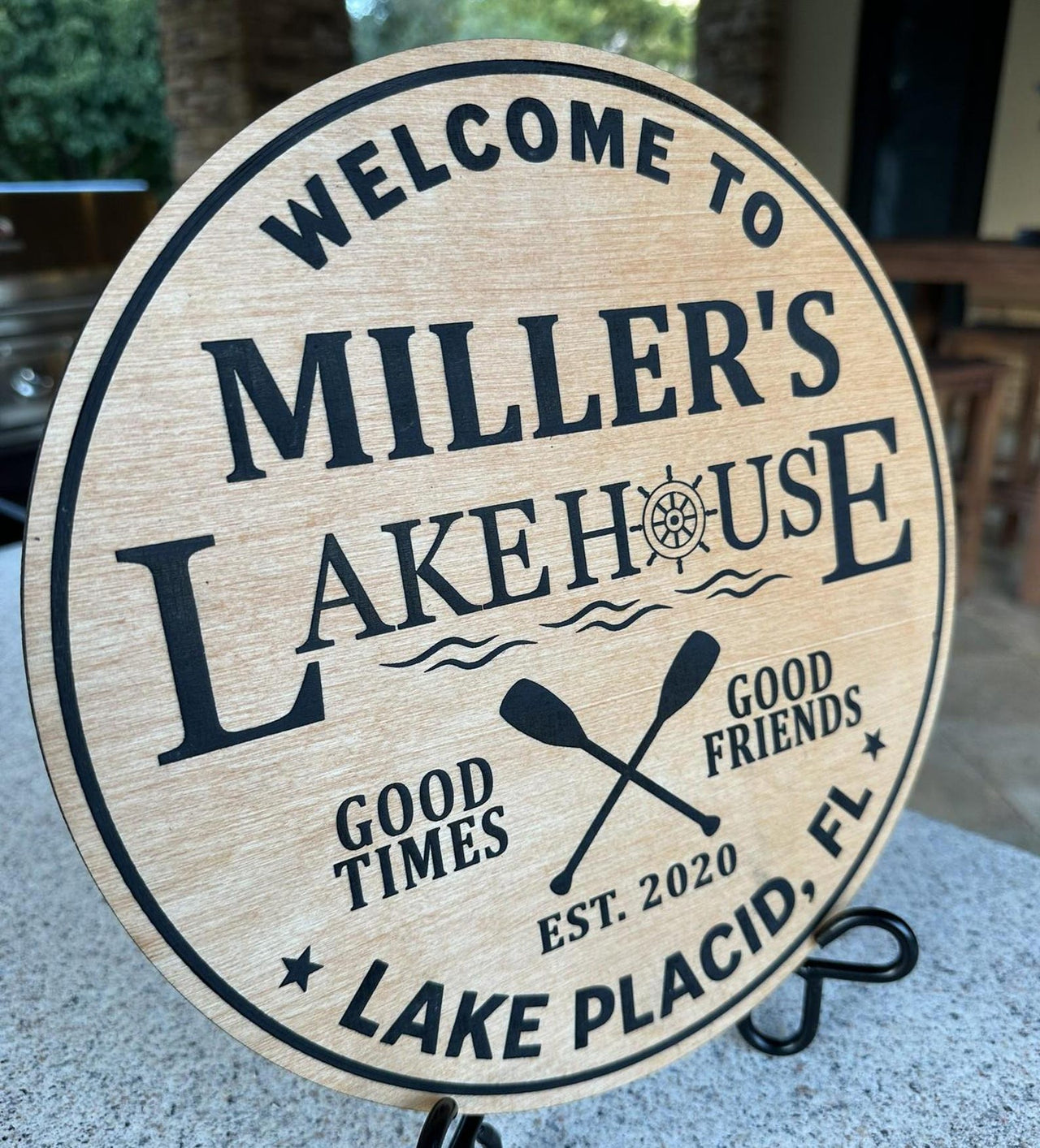 Welcome To Our Lakehouse- Simply Carved Wood Sign