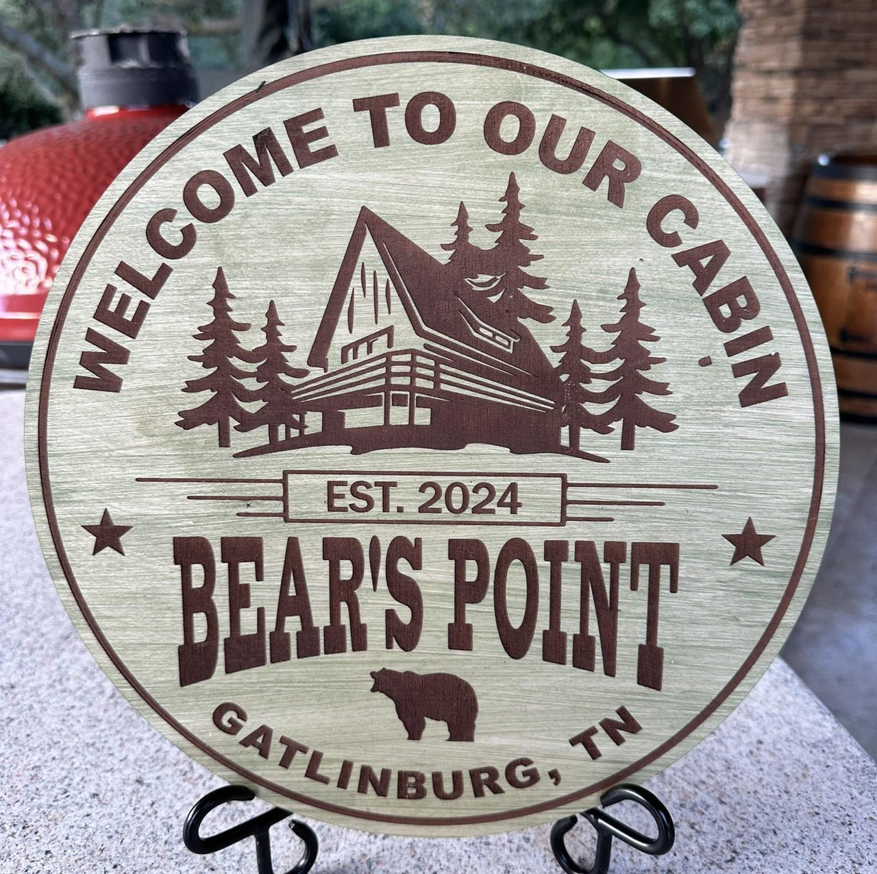 Welcome To Our Cabin- Simply Carved Wood Sign